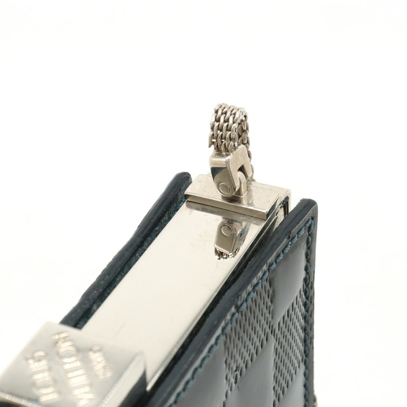 Louis Vuitton Ange Bag Green Pochette Damier Vernis Shoulder PM Petrol Blue - Picture 4 of 9